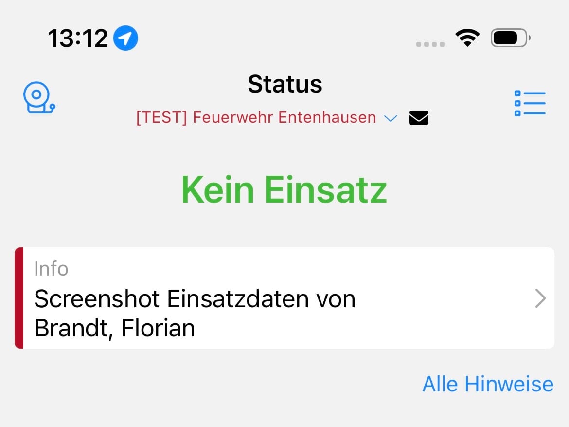 Screenshot-Schutz von Einsatzdaten