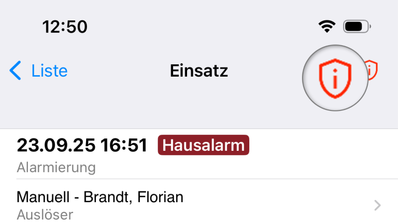 Screenshot-Schutz von Einsatzdaten