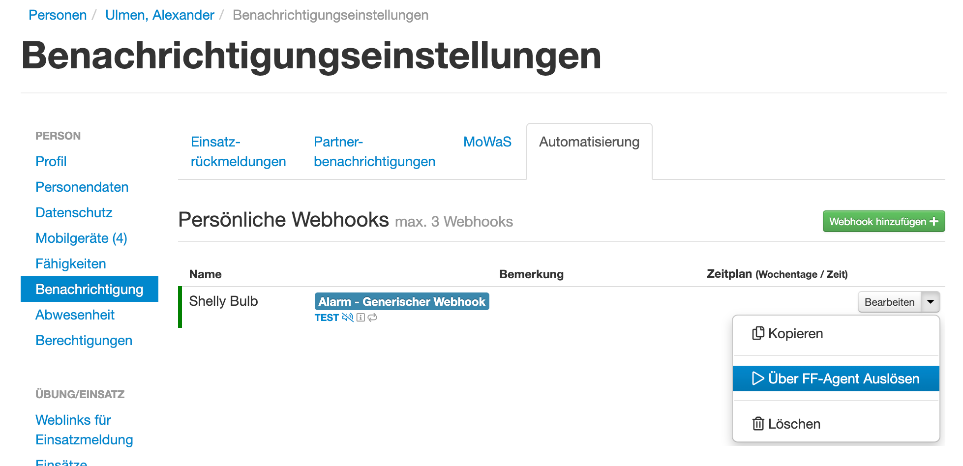 Generische Webhooks